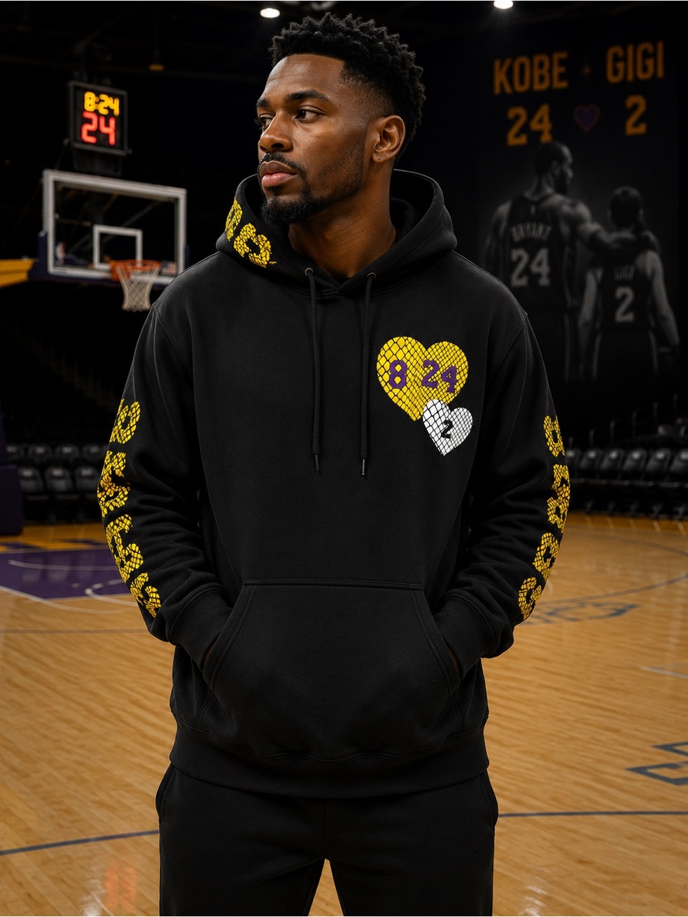 Sloan & Bennett Kobe & Gigi Tribute Hoodie Black 2XL NWT Mamba Mambacita
